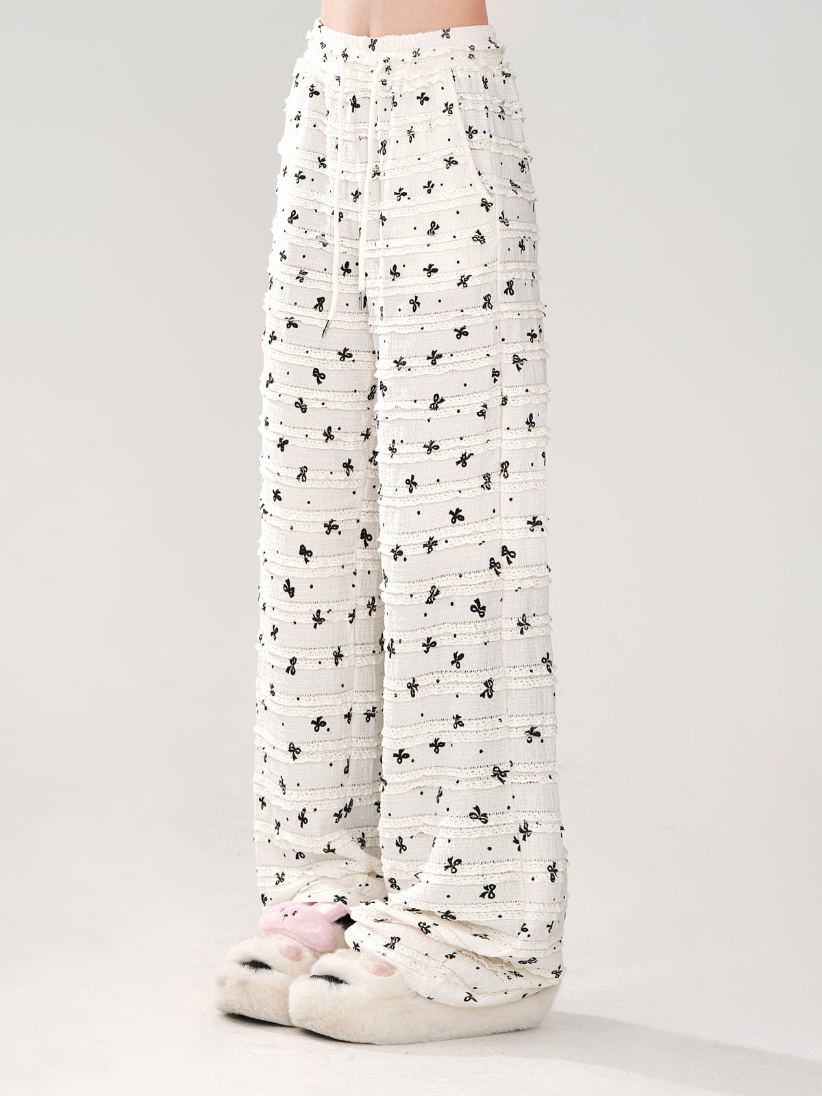 ゆったりリボンクールカジュアルパンツ