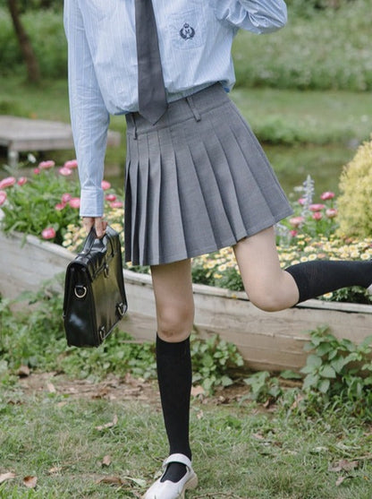 カレッジ+スタイル プリーツスカート タイブラウス ブレザー