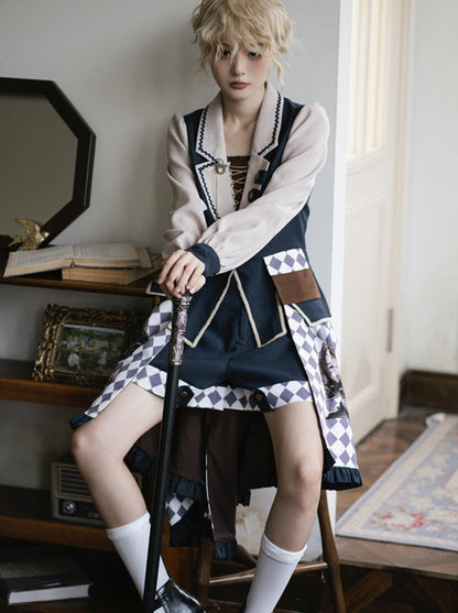 Setup Steampunk Lolita Print Fishtail Embroidery