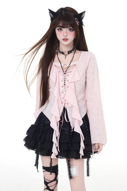 デザインシャツ スウィート フリル クール