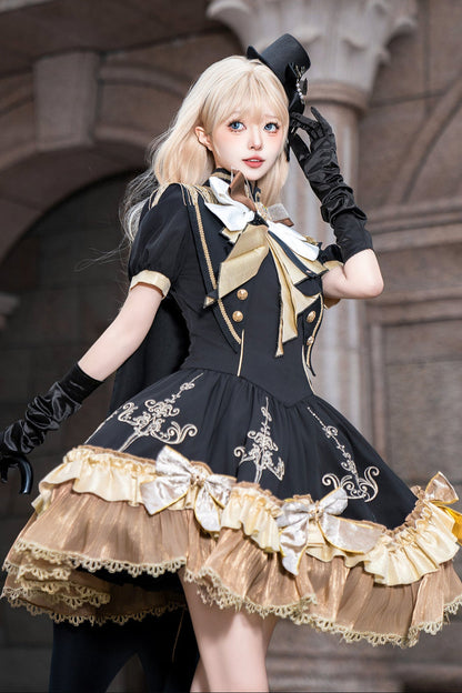 Kleid + süßes dunkles Lolita-Schal