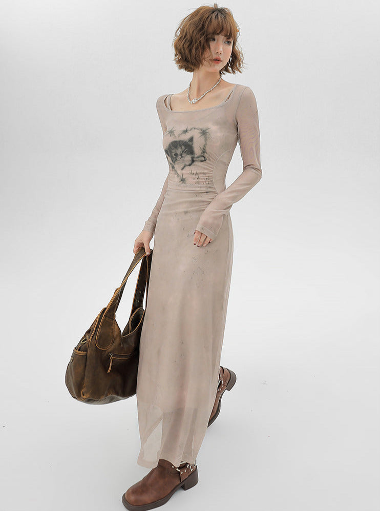 Kleid Katze Pure Dzire Rock Sheer Arab Inner Mesh