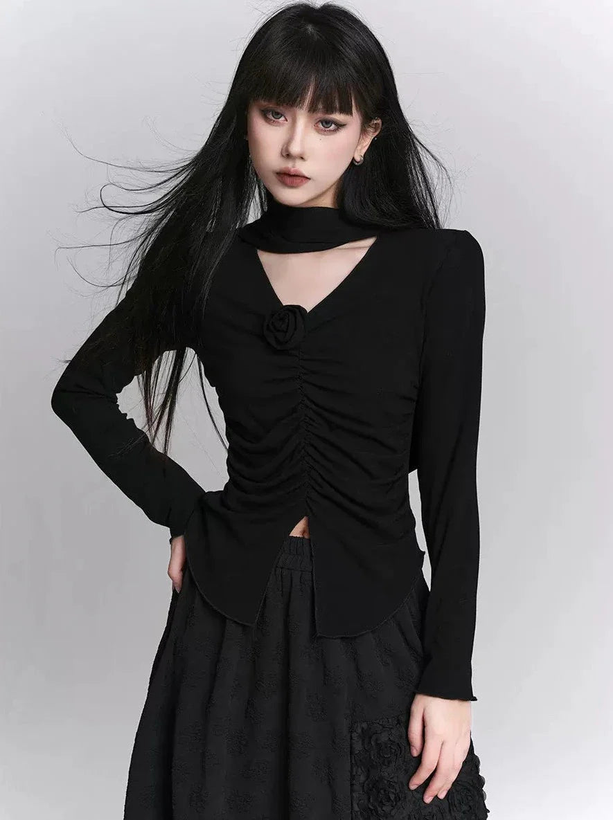 Cool France Rose Little Top Black
