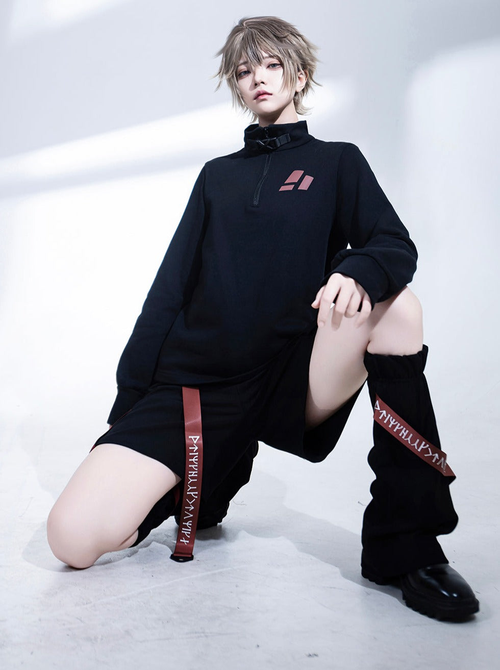 ストラップモードハーフパンツ + レッグウォーマー