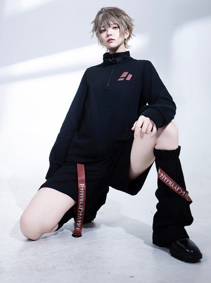 ストラップモードハーフパンツ + レッグウォーマー