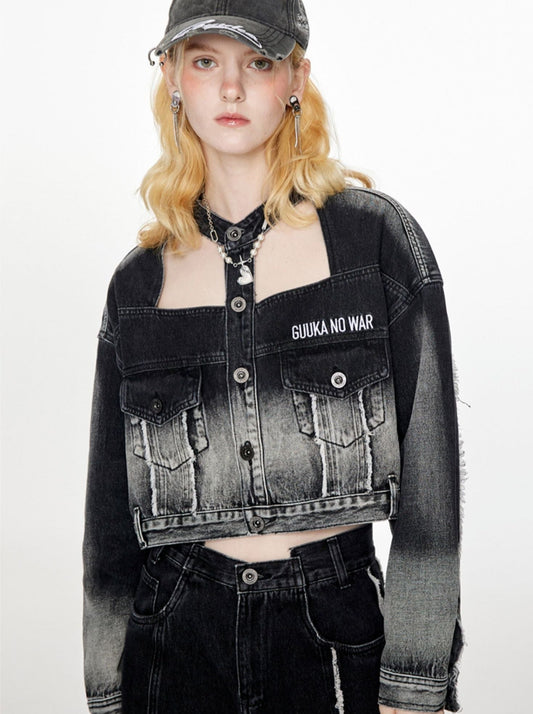 Mode Jacket Denim Gradient Dark Short