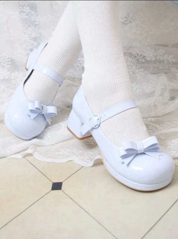 Jane Toe Ribbon Round Mary Heels Lolita