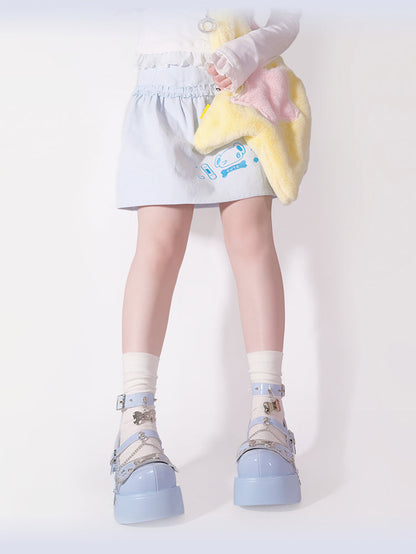 プラットフォームリベットパンクボーンミレニアムシューズ