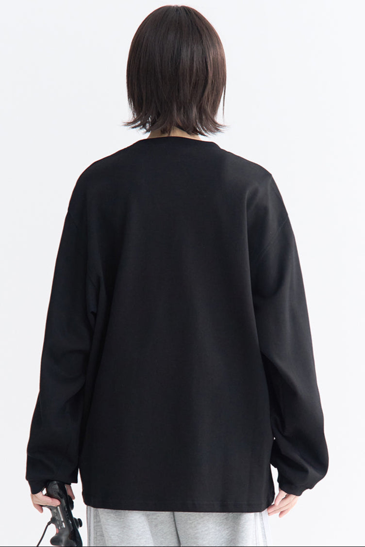 ラウンドベーシックネックTシャツ