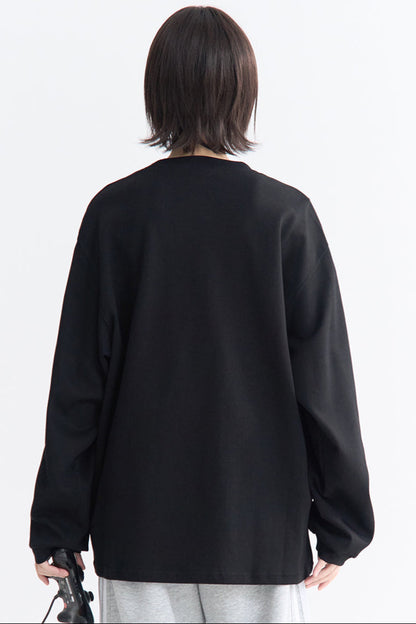 ラウンドベーシックネックTシャツ