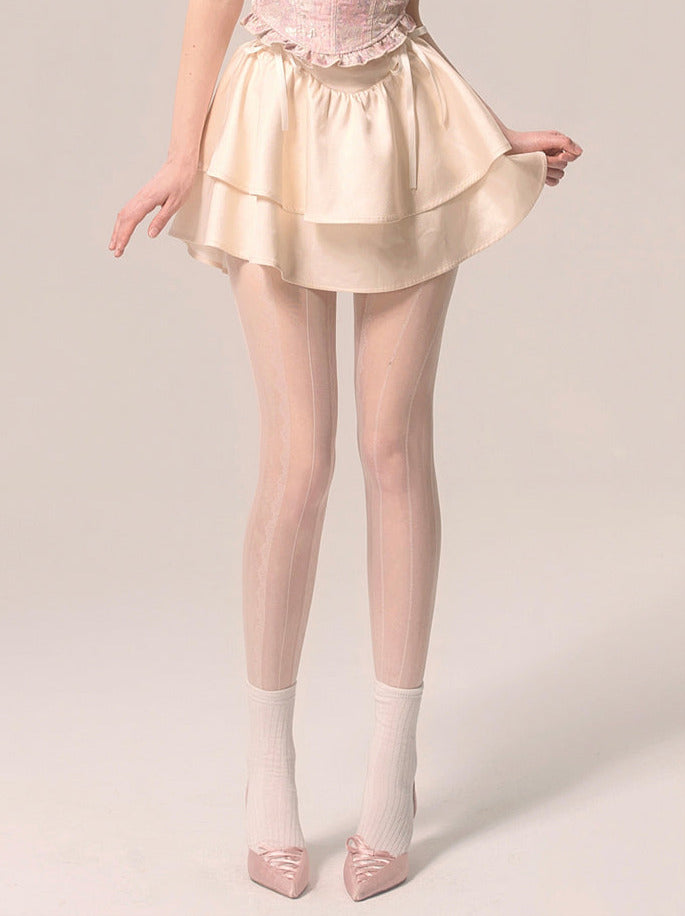 サスペンダースカート ニッチケーキ ロマンティックレーストップ フレンチ