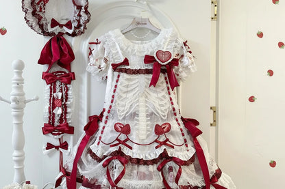 Strawberry Bone Sweet Doll Lolita OP & JSK Dress