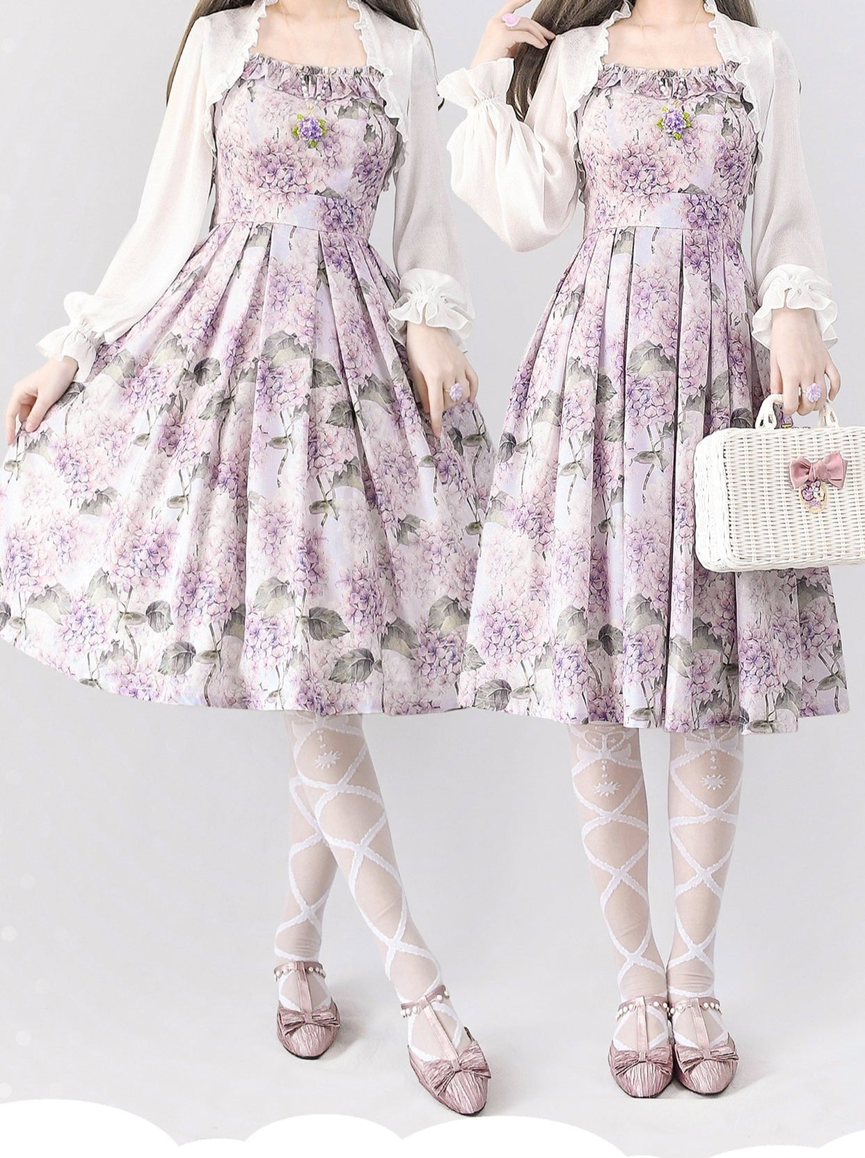 Lolley Kleid + Cardigan Ta Trochrasic Elegan Forest Basket