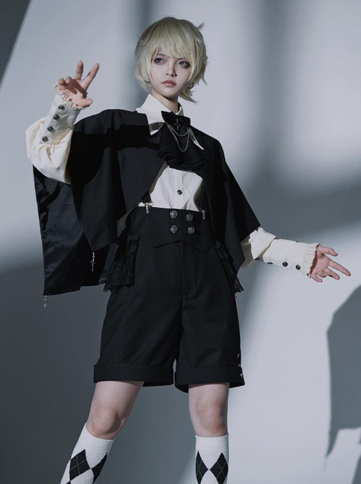 Magic Cloak Prince Shirt Set Suspender Cloak Lolita Dress Nightclaw