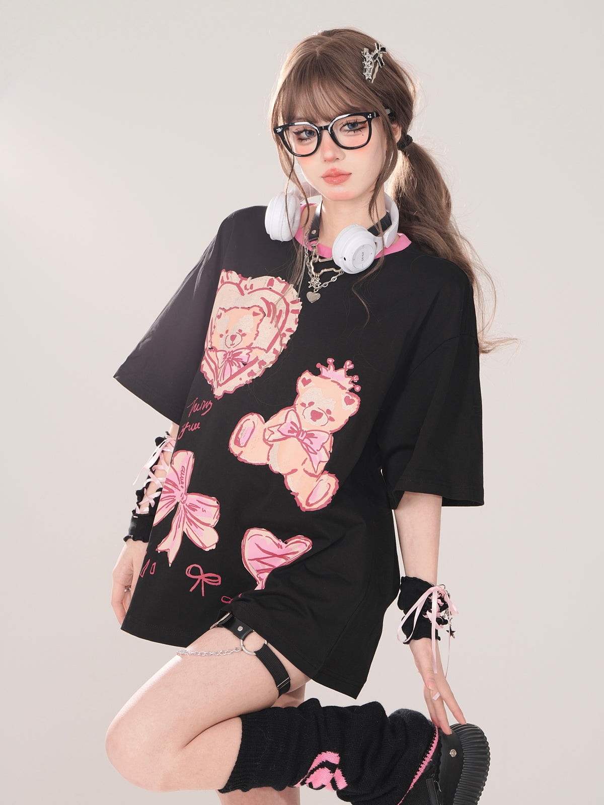 Bear Cute T-Shirt Loose Print