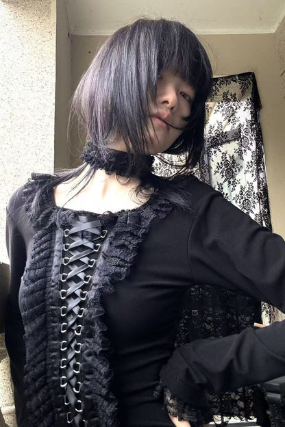 シャツ パンプキン レース ボトム パンツ ベルベット