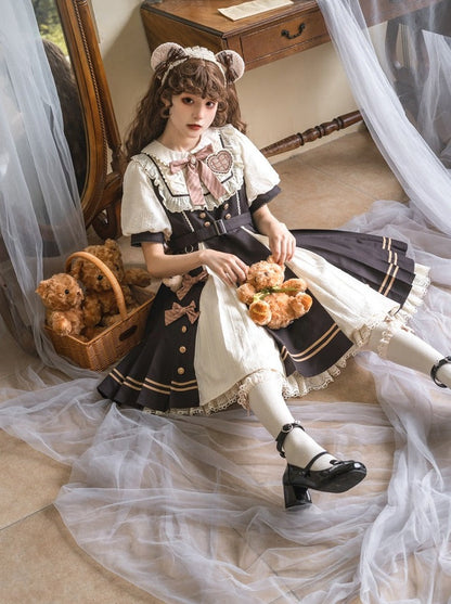 Chocolate Dress Retro Girly Lolita