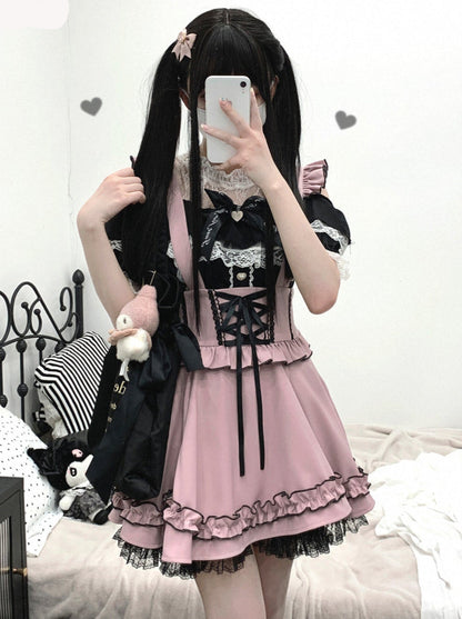 Flir Whauller Design ウエストレース アプリボン パフスカート