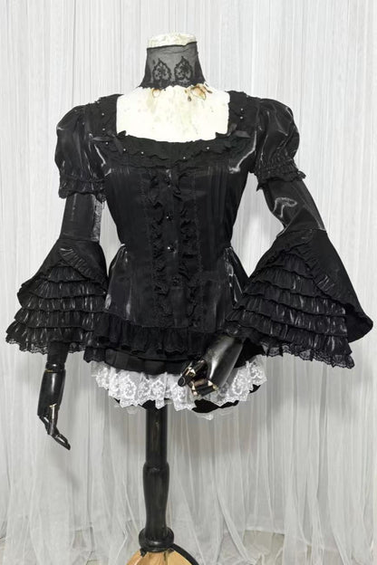 Square Top Shine Neck Sleeve