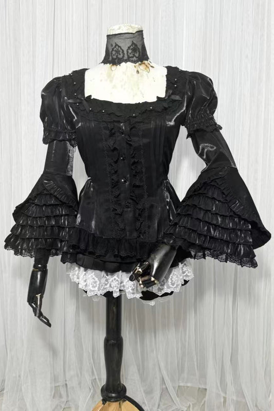 Square Top Shine Neck Sleeve