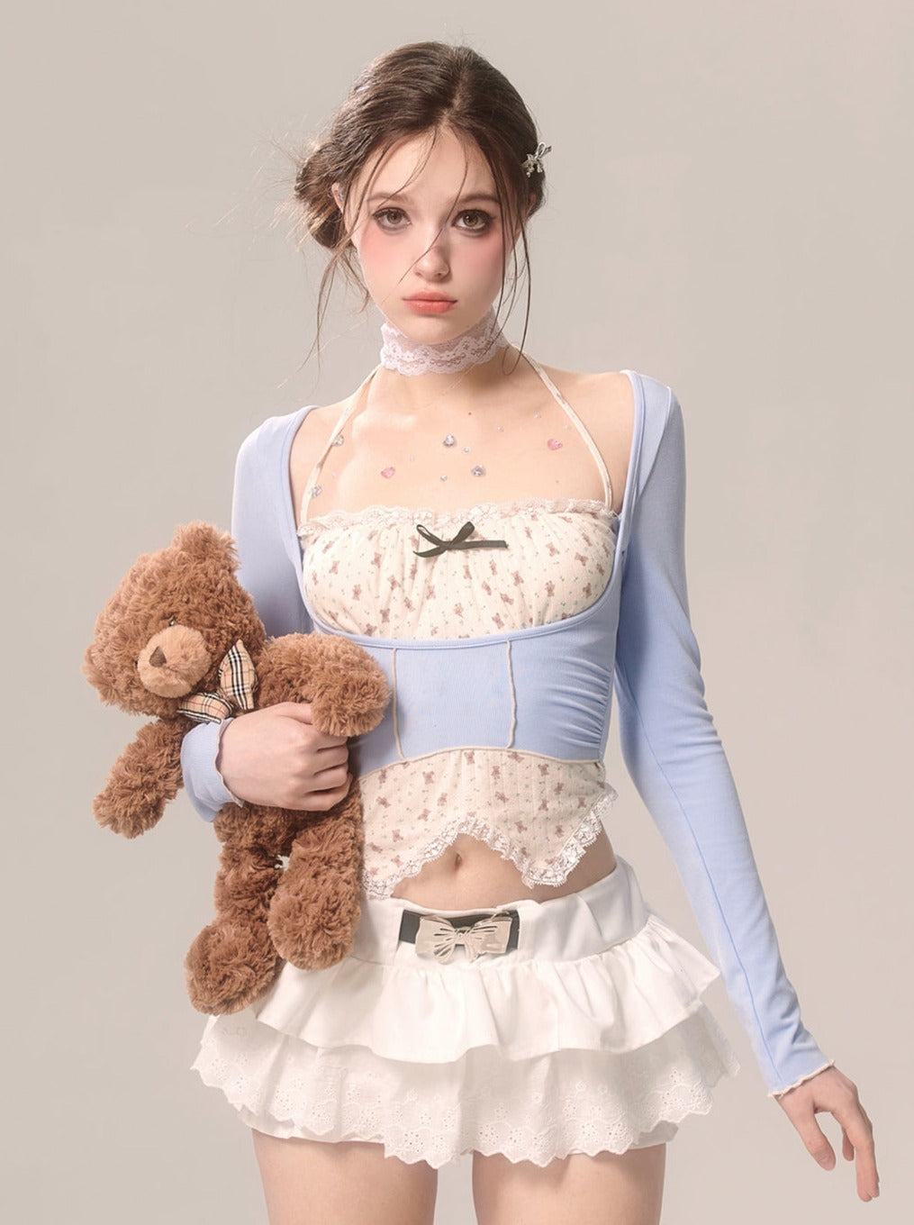 ブルートップス ツーシスター フェイクウエストピース