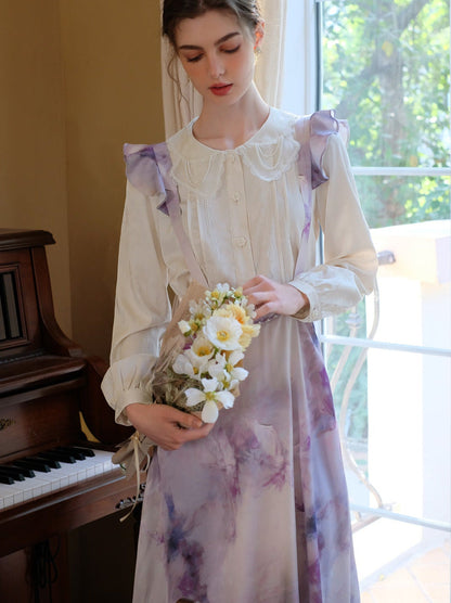 Farbdruck Öl Französisch Rüschen Rock Strap