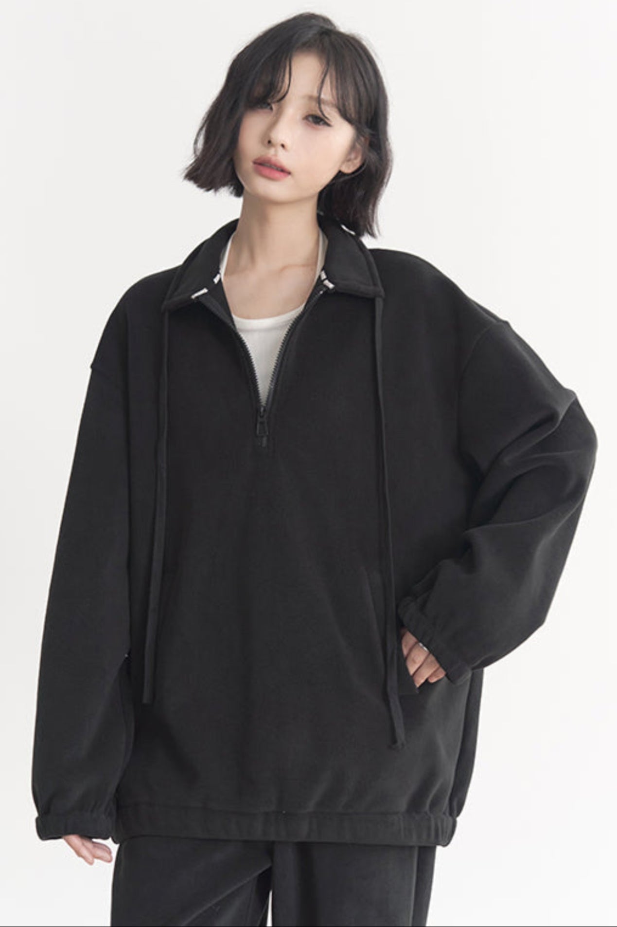 ミューズ：春秋ハーフジップグラビティカジュアルセット