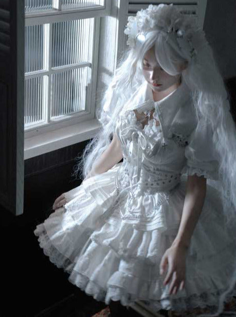 Kleid Kurz Kreuz Vertrag Sweetheart Gothic