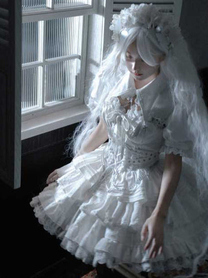 Kleid Kurz Kreuz Vertrag Sweetheart Gothic