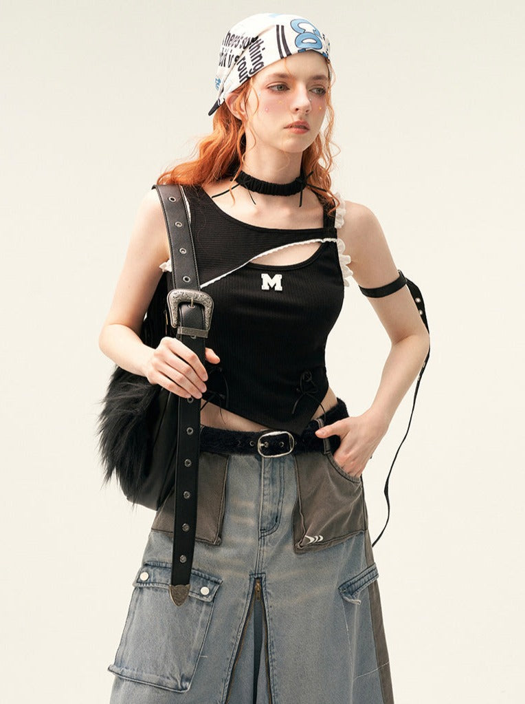 Ärmelloses Engel-Teufelsoberteil