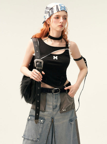 Ärmelloses Engel-Teufelsoberteil