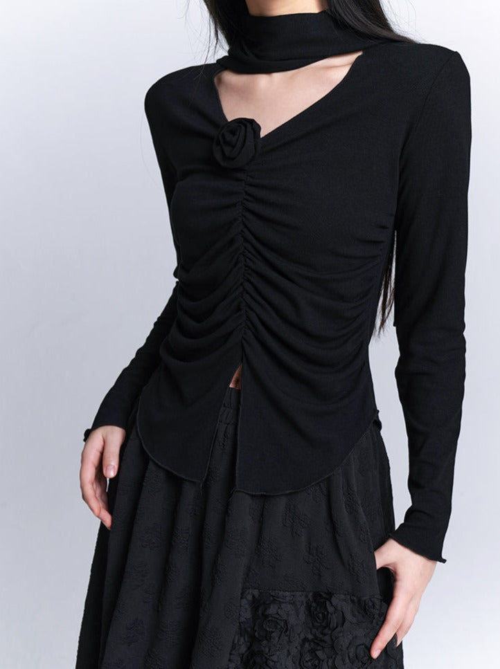 Cool France Rose Little Top Black