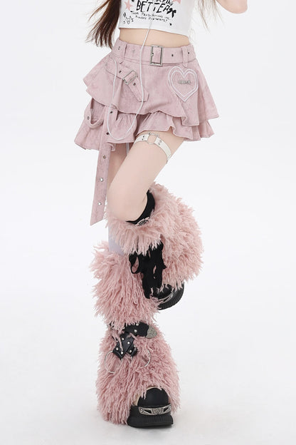 プリーツハイウエストクールイレギュラースイートスカートAライン