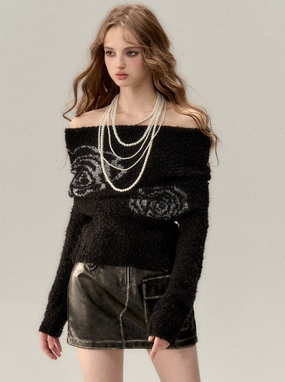 Mode Off-the-Shoulder Rose Top