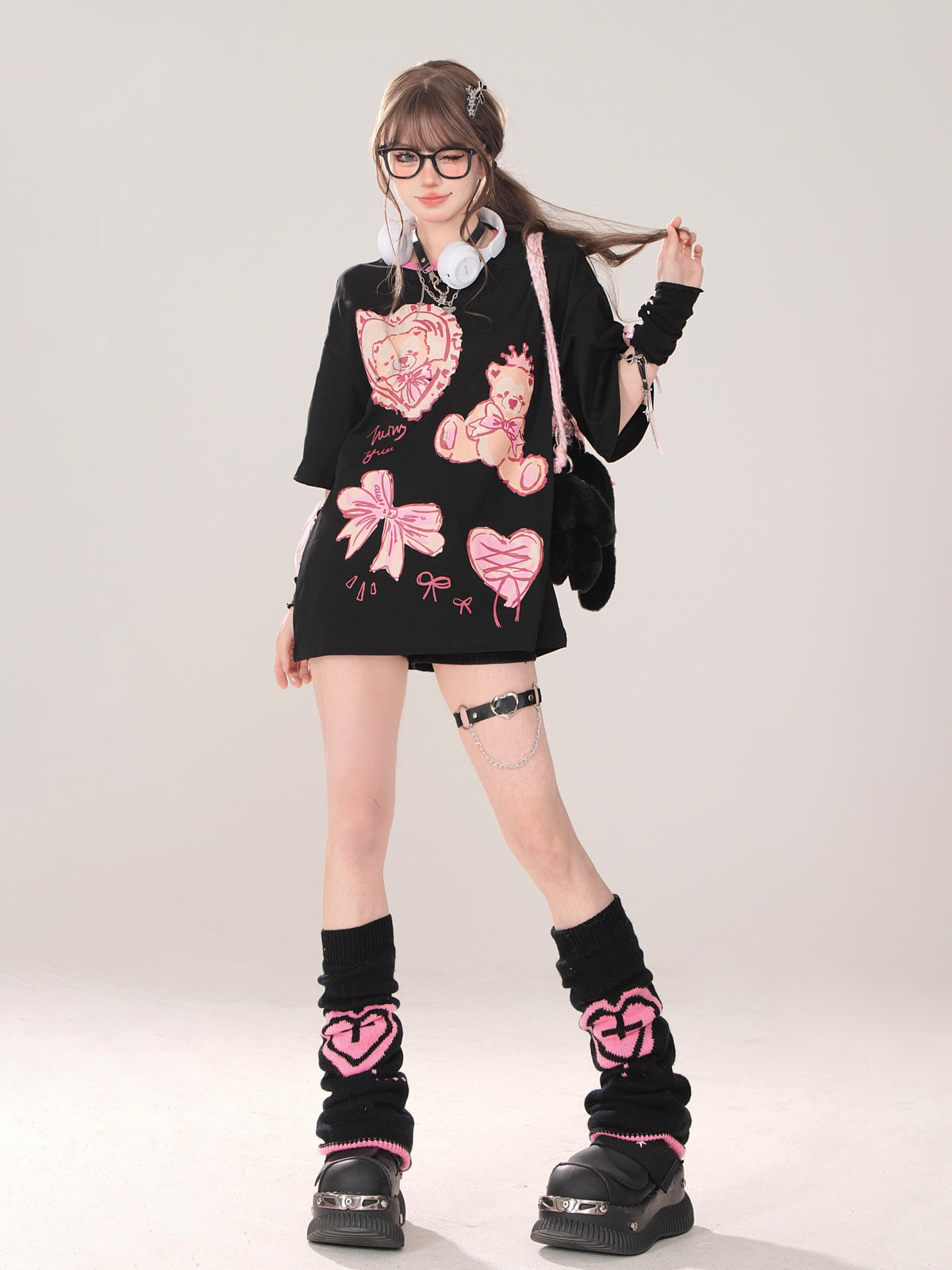 Bear Cute T-Shirt Loose Print