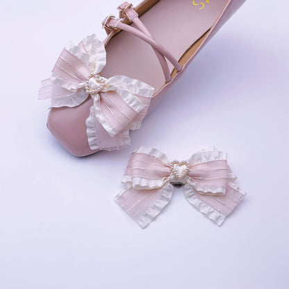 Pink Fairy Princess Bow Shoe Clips - Sweet Lolita Accessories