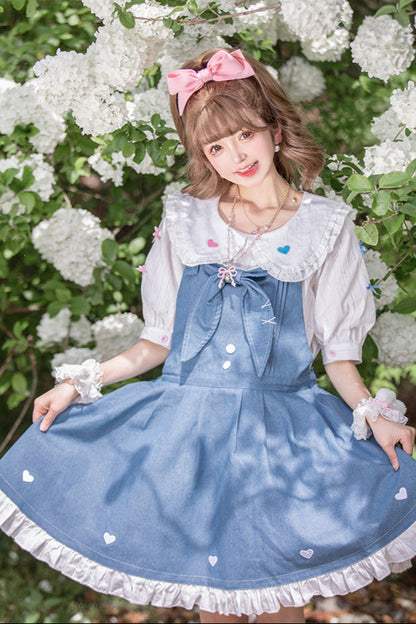+ デニムエプロン ロリータインナーウェア ジャンパースカート ライトドール 生