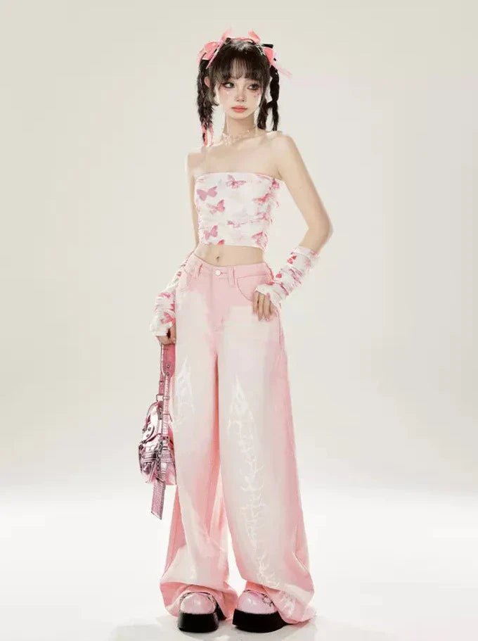 Schmetterling + Oberarmabdeckung Schlauchdruck Ärmel Mesh