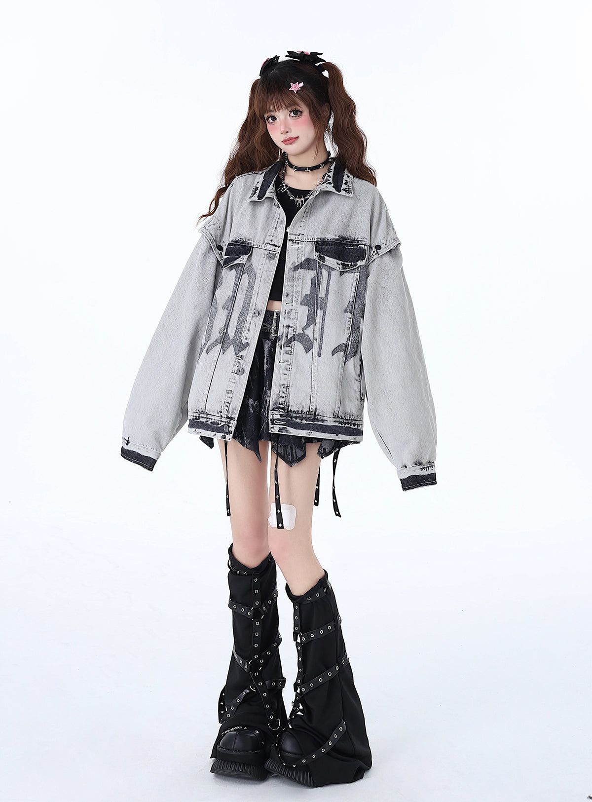 Retro Denim American Loose Street Design Niche Jacket Bike