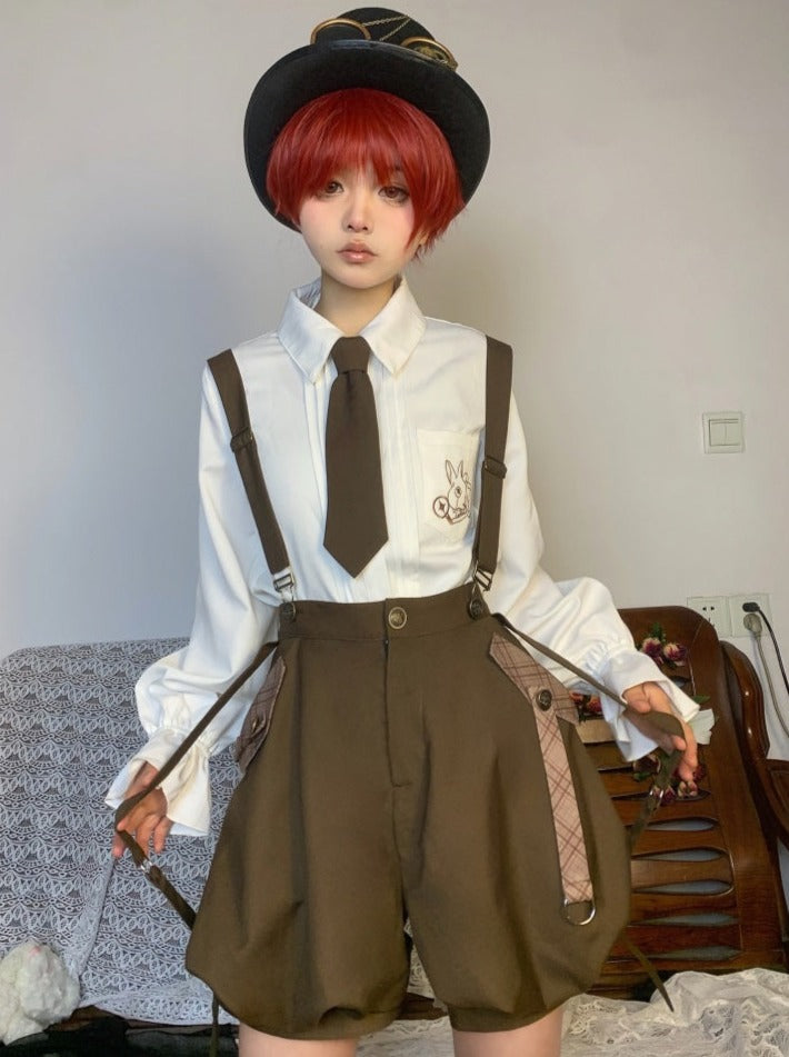 Ballonbluse Hose Weste Rüsche + Junge Detektiv