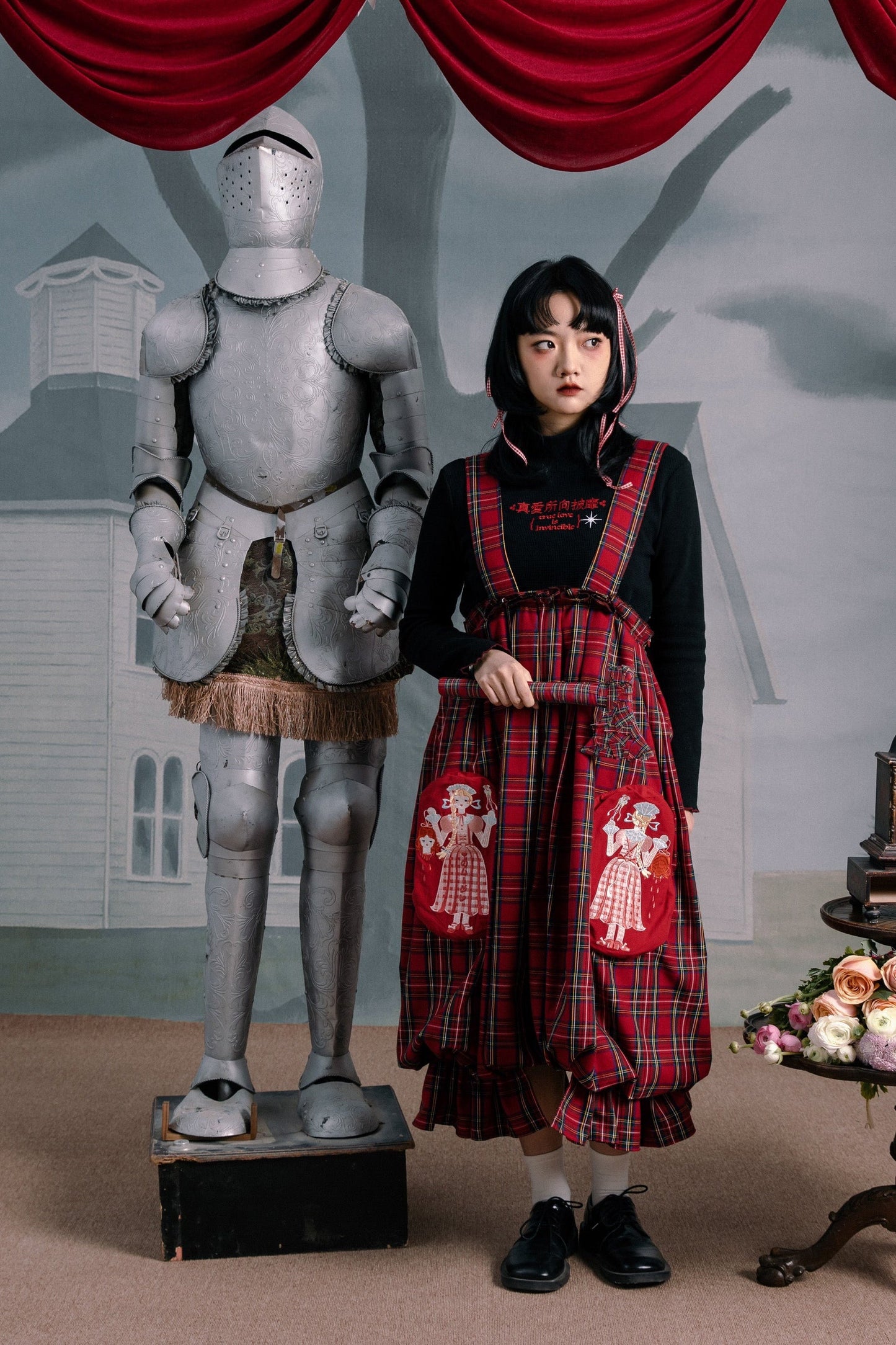 チェックレトロパンツ バルーンサーカス