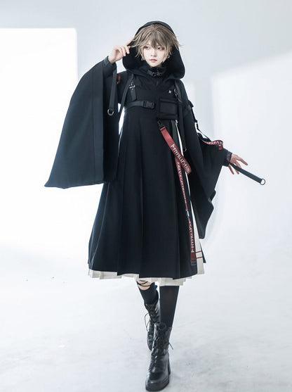 スカートインナージャンパートップスクール+フード付きカーディガン+ウエストランド