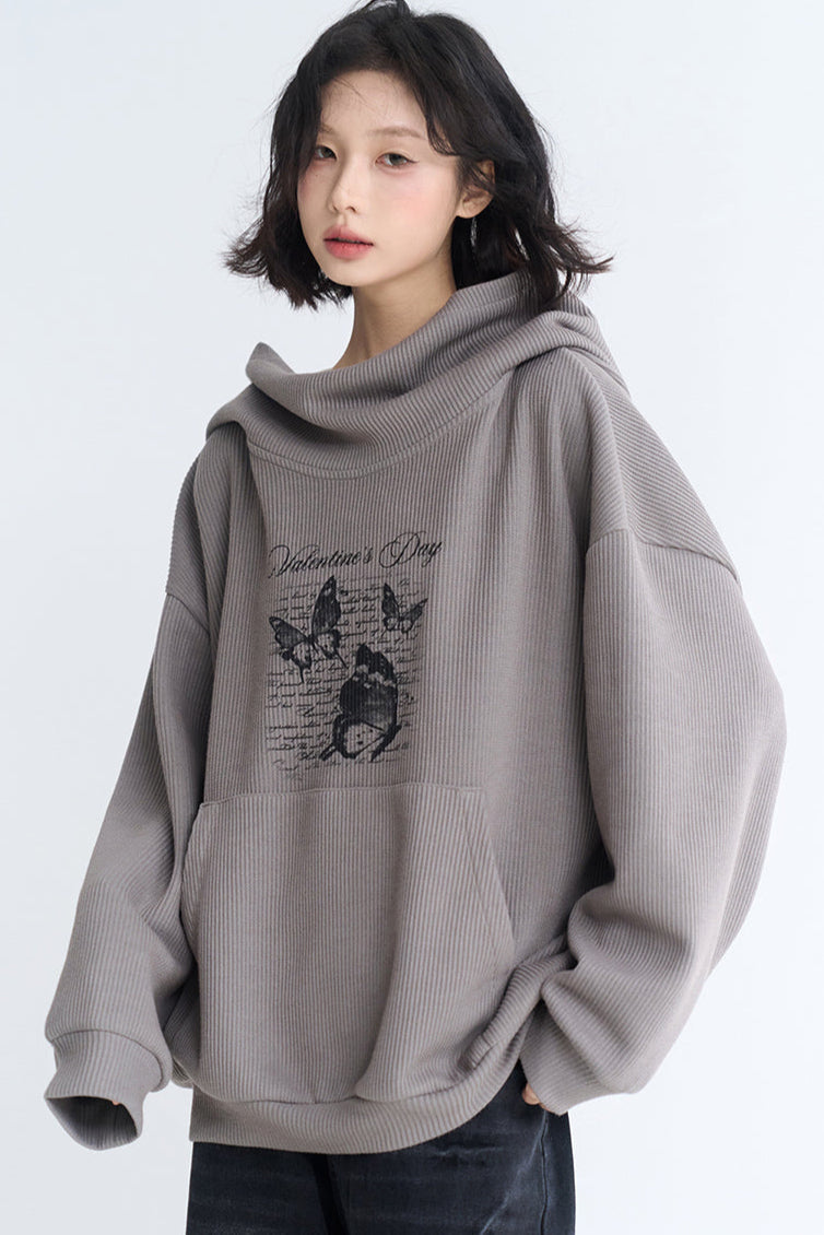 Hoodie Sweatshirt Asymmetrisch