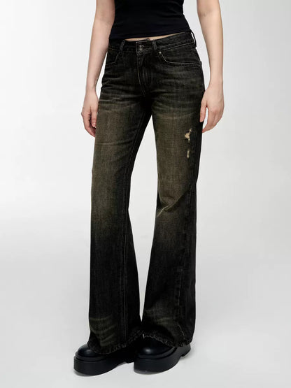 Hose Denim Straight Dark
