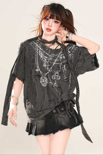 ワンショルダーのゆったりトップス Mine