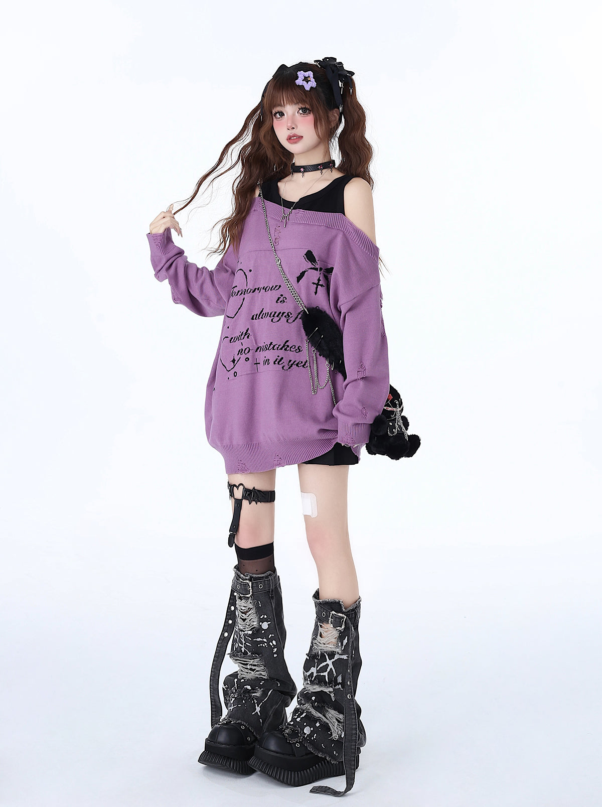 Off-Shoulder Zweiteiler Lazy Cool Faux Top Sweet Girly