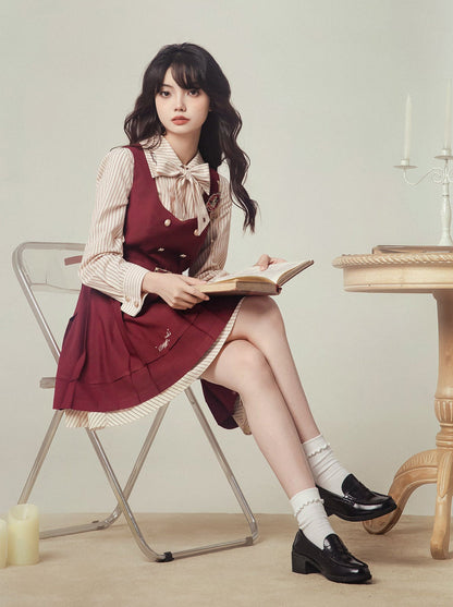 ストライプベスト マジックドレス ナイト刺繍スーツ シャツドレス バッジ