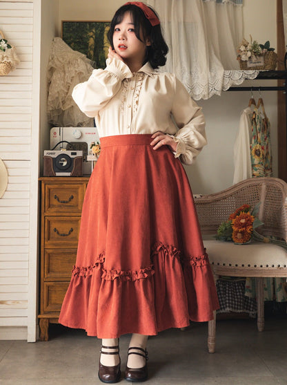 Rock Rüschen Blütenblatt Retro Anhänger