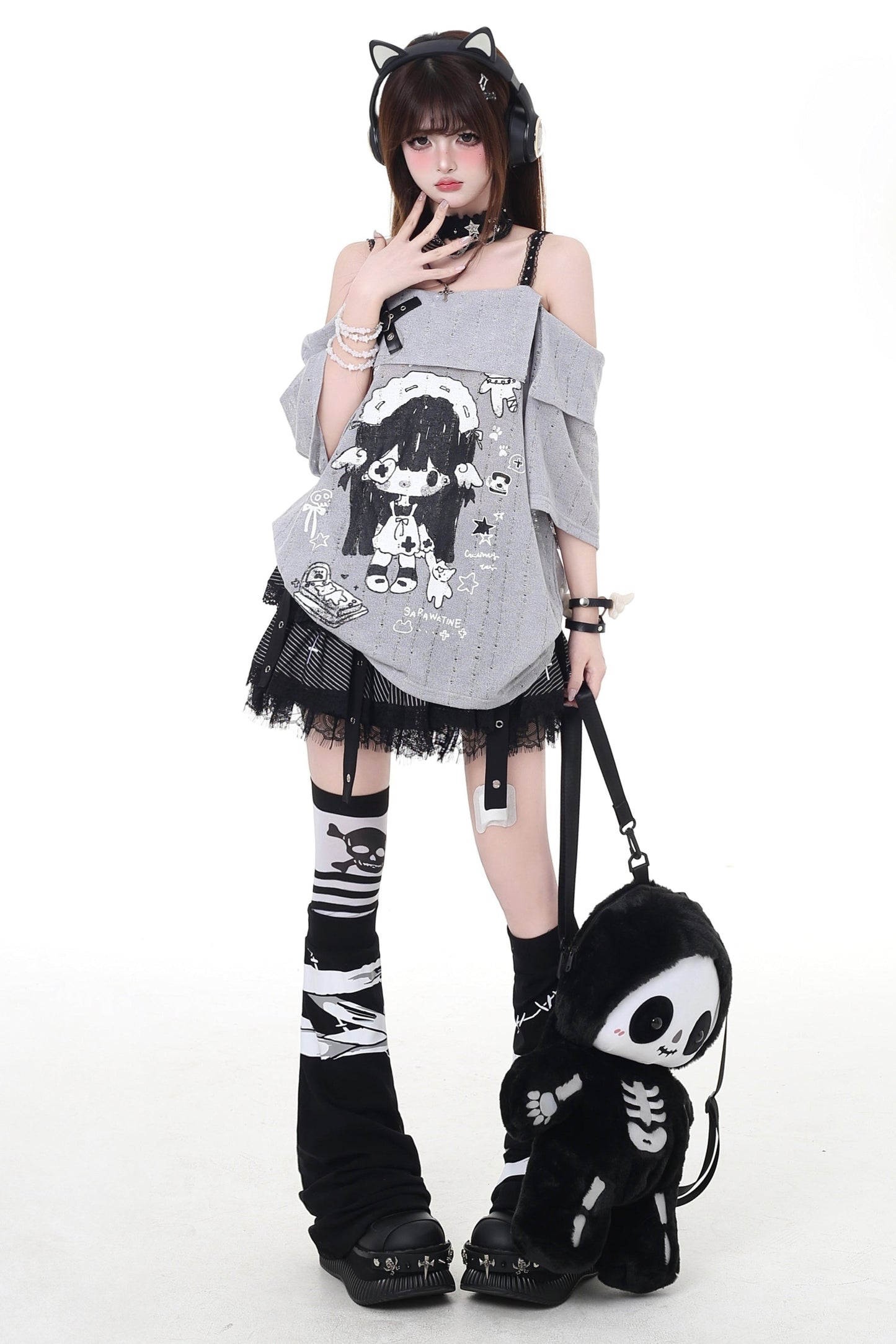 T-Shirt Strap Asia Anime Mine Dark