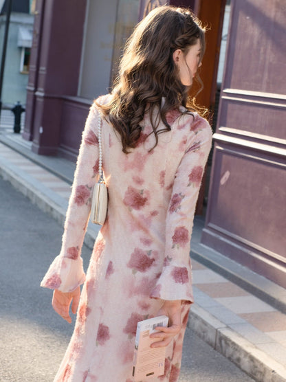 Rose Lace Flower Fairy Dress Print French